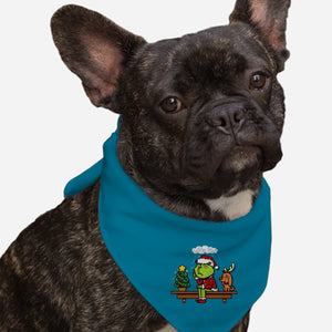 Grinch On The Shelf-Dog-Bandana-Pet Collar-Boggs Nicolas