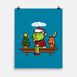 Grinch On The Shelf-None-Matte-Poster-Boggs Nicolas