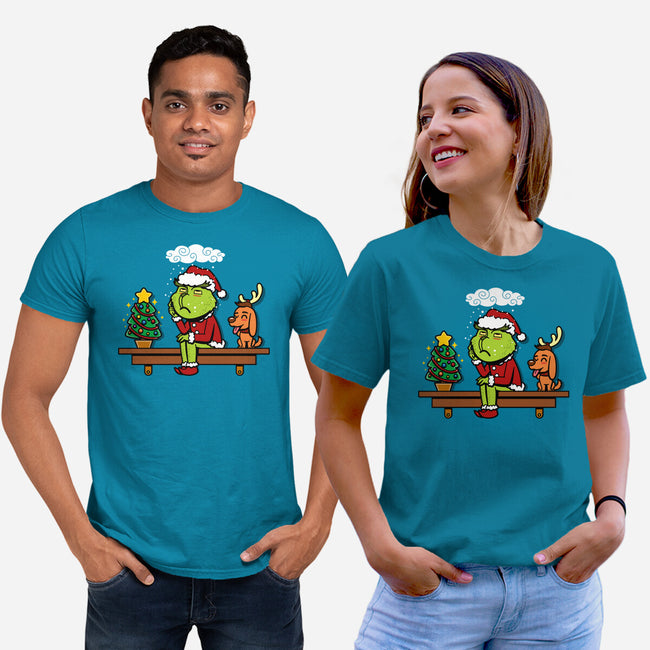 Grinch On The Shelf-Unisex-Basic-Tee-Boggs Nicolas