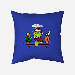 Grinch On The Shelf-None-Non-Removable Cover w Insert-Throw Pillow-Boggs Nicolas
