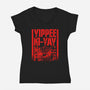 The Fall Of Hans-Womens-V-Neck-Tee-rocketman_art