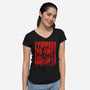 The Fall Of Hans-Womens-V-Neck-Tee-rocketman_art