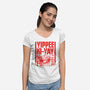 The Fall Of Hans-Womens-V-Neck-Tee-rocketman_art