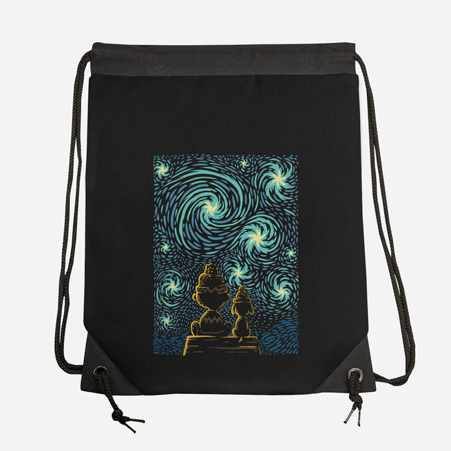 Starry Winter Night-None-Drawstring-Bag-erion_designs