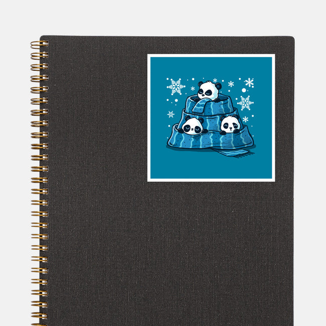 Winter Pandas-None-Glossy-Sticker-erion_designs