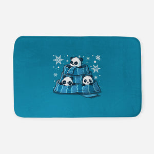 Winter Pandas-None-Memory Foam-Bath Mat-erion_designs