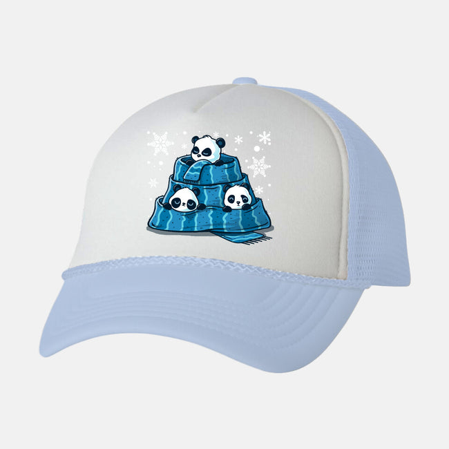 Winter Pandas-Unisex-Trucker-Hat-erion_designs