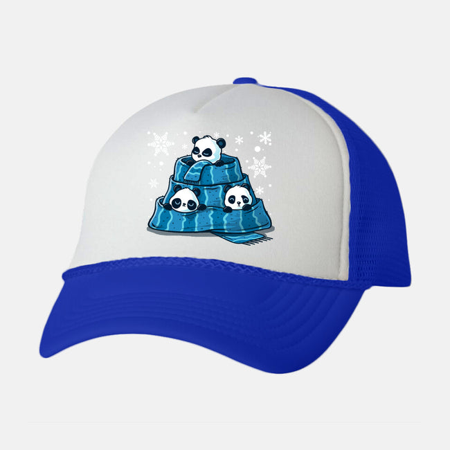 Winter Pandas-Unisex-Trucker-Hat-erion_designs