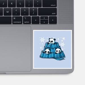 Winter Pandas-None-Glossy-Sticker-erion_designs