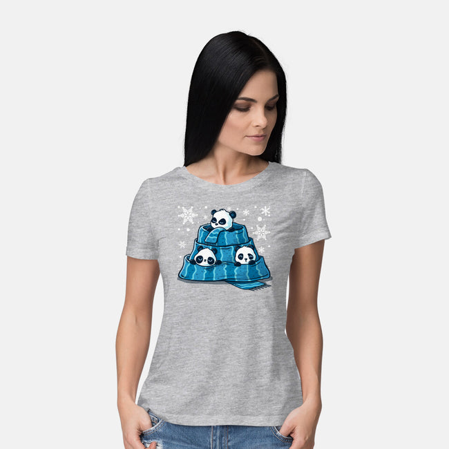 Winter Pandas-Womens-Basic-Tee-erion_designs