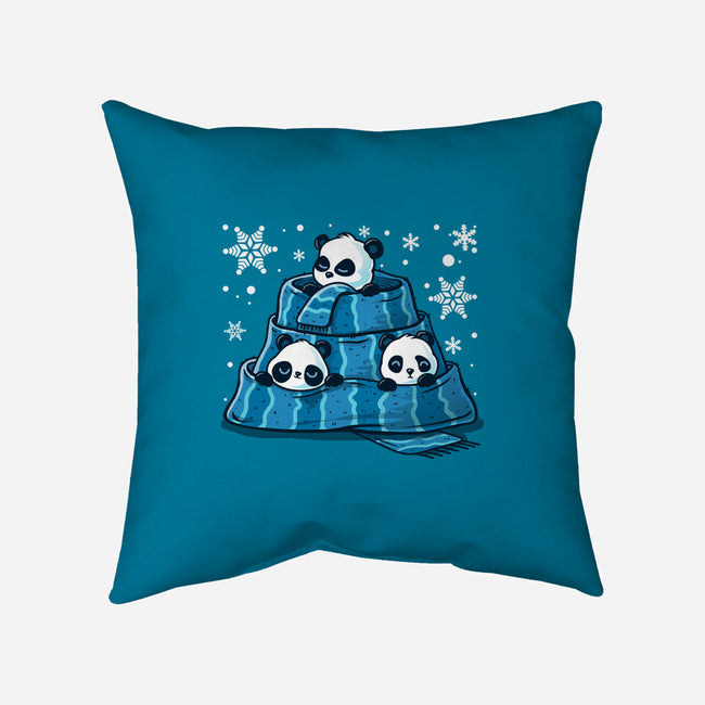 Winter Pandas-None-Non-Removable Cover w Insert-Throw Pillow-erion_designs