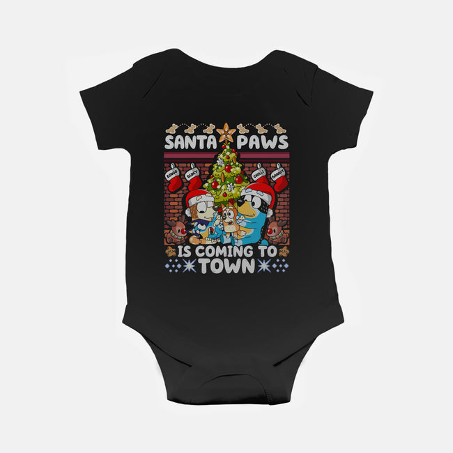 Santa Paws Is Coming-Baby-Basic-Onesie-CoD Designs