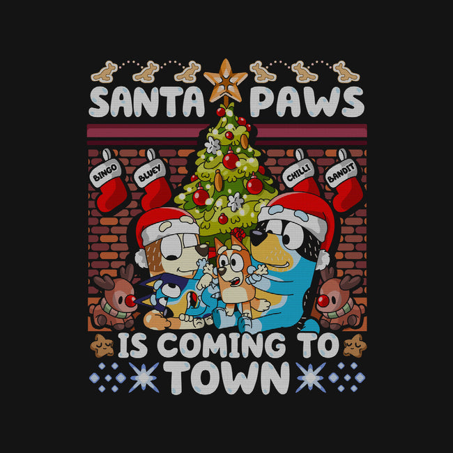 Santa Paws Is Coming-None-Beach-Towel-CoD Designs