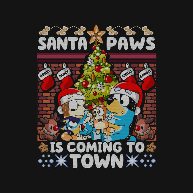 Santa Paws Is Coming-Mens-Long Sleeved-Tee-CoD Designs