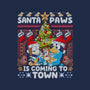 Santa Paws Is Coming-Unisex-Kitchen-Apron-CoD Designs