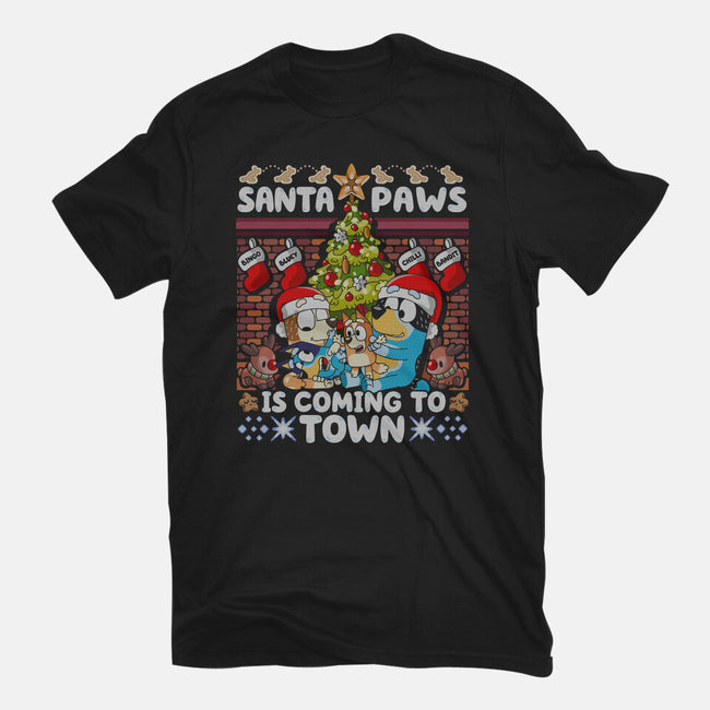 Santa Paws Is Coming-Youth-Basic-Tee-CoD Designs