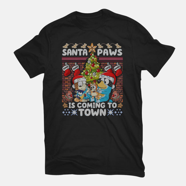 Santa Paws Is Coming-Mens-Heavyweight-Tee-CoD Designs