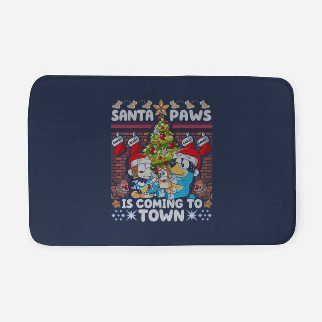 Santa Paws Is Coming-None-Memory Foam-Bath Mat-CoD Designs