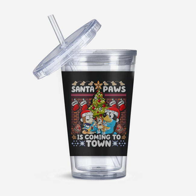 Santa Paws Is Coming-None-Acrylic Tumbler-Drinkware-CoD Designs