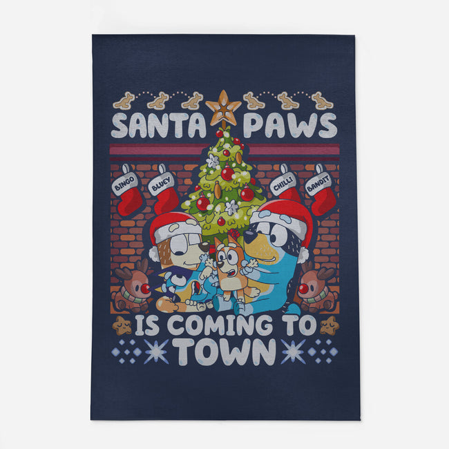 Santa Paws Is Coming-None-Outdoor-Rug-CoD Designs