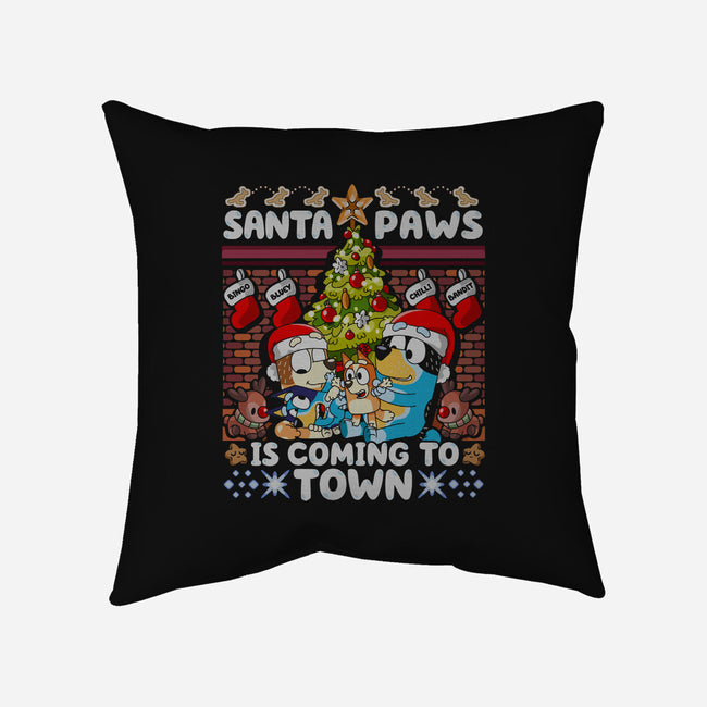 Santa Paws Is Coming-None-Removable Cover w Insert-Throw Pillow-CoD Designs