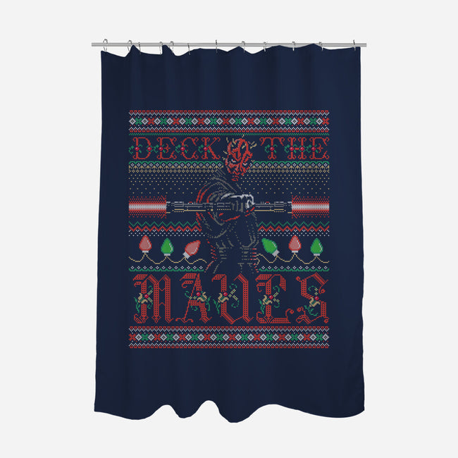 Deck The Mauls-None-Polyester-Shower Curtain-Wheels