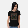 Deck The Mauls-Womens-Basic-Tee-Wheels