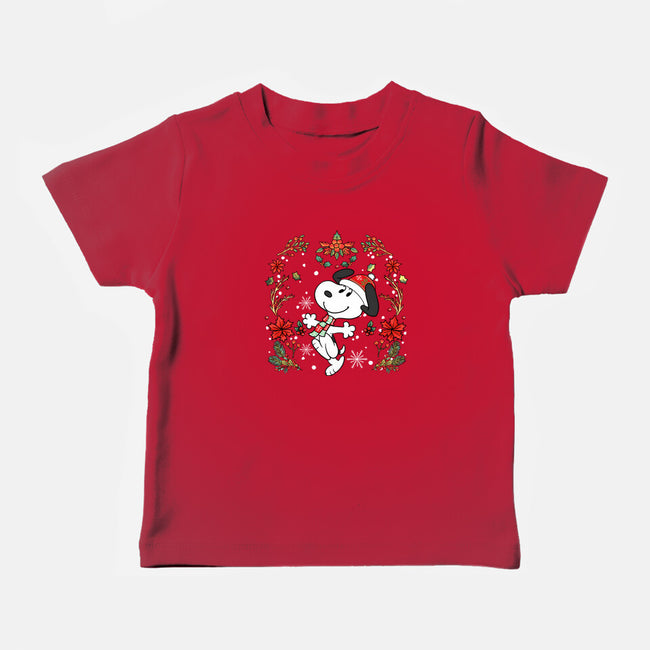 Christmas Snoopy-Baby-Basic-Tee-JamesQJO