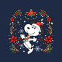 Christmas Snoopy-Womens-Fitted-Tee-JamesQJO