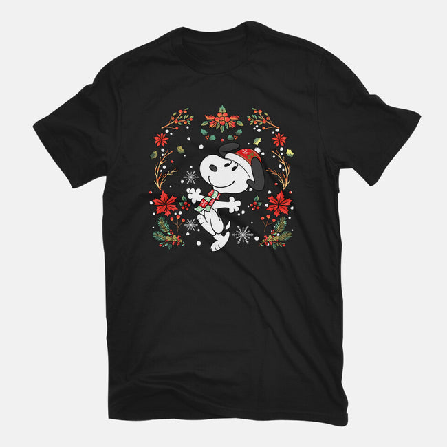 Christmas Snoopy-Mens-Heavyweight-Tee-JamesQJO