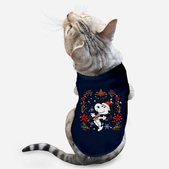 Christmas Snoopy-Cat-Basic-Pet Tank-JamesQJO