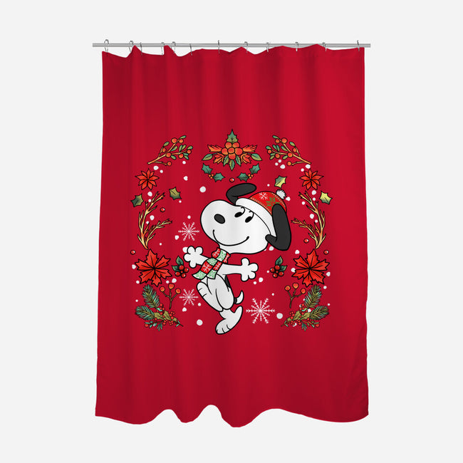 Christmas Snoopy-None-Polyester-Shower Curtain-JamesQJO