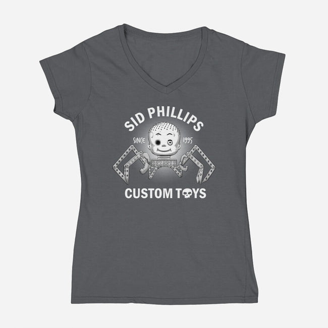 Custom Toys-Womens-V-Neck-Tee-rmatix