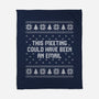 Antisocial Ugly Sweater-None-Fleece-Blanket-retrodivision