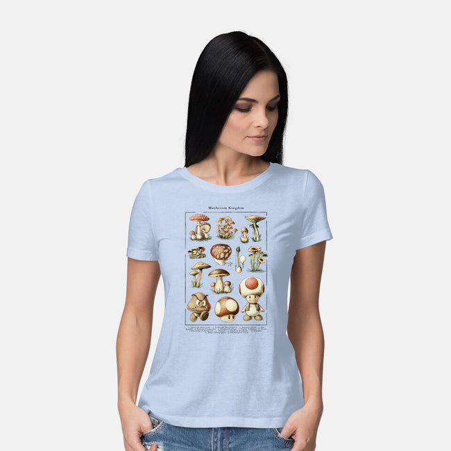 The Mushroom Kingdom-Womens-Basic-Tee-BlancaVidal