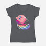 Sweet Rainbow-Womens-V-Neck-Tee-BlancaVidal