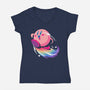 Sweet Rainbow-Womens-V-Neck-Tee-BlancaVidal