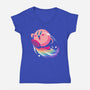 Sweet Rainbow-Womens-V-Neck-Tee-BlancaVidal