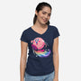 Sweet Rainbow-Womens-V-Neck-Tee-BlancaVidal