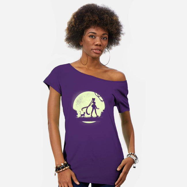 The Sailor Queen-Womens-Off Shoulder-Tee-BlancaVidal