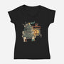 Enchanted Family-Womens-V-Neck-Tee-OnlyColorsDesigns