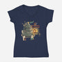 Enchanted Family-Womens-V-Neck-Tee-OnlyColorsDesigns