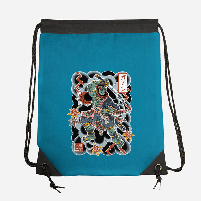 Irezumi Ganon-None-Drawstring-Bag-Nemons