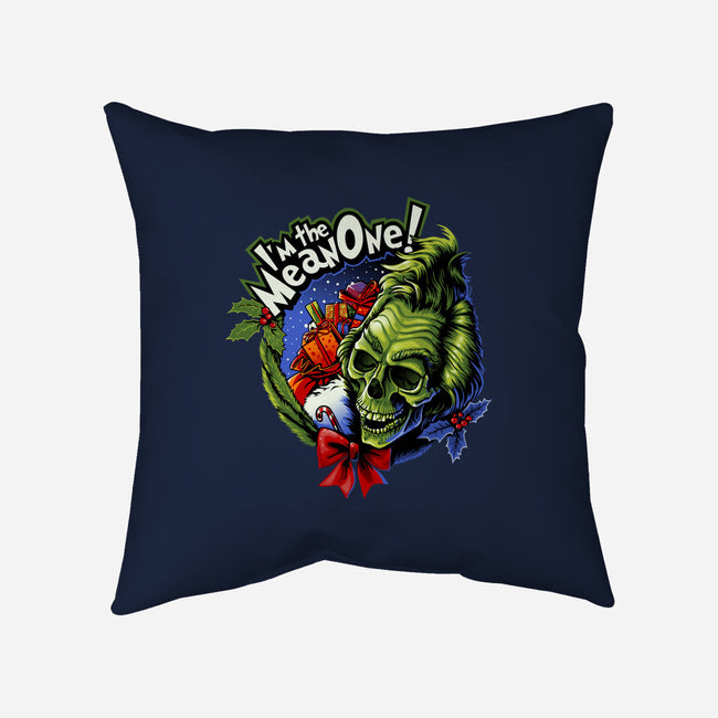 The Mean One-None-Removable Cover-Throw Pillow-daobiwan