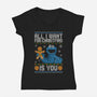 All I Want For Christmas Is You-Womens-V-Neck-Tee-NMdesign