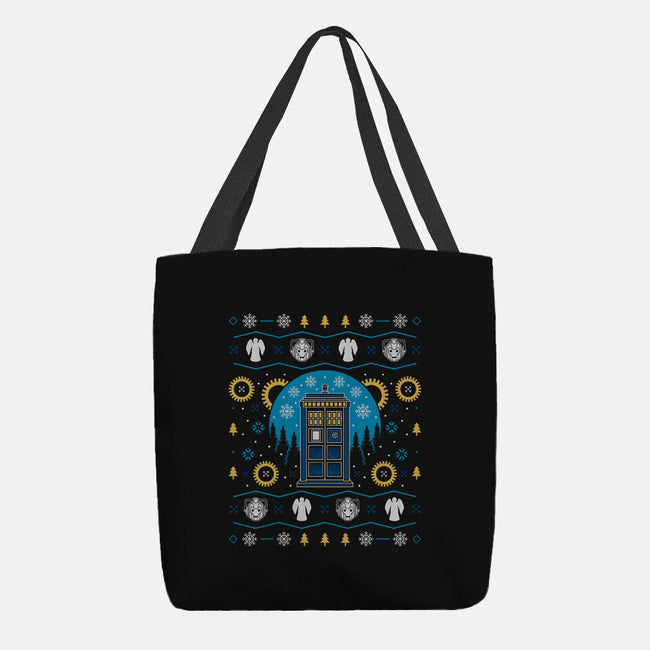 Time Ugly Sweater-None-Basic Tote-Bag-Logozaste