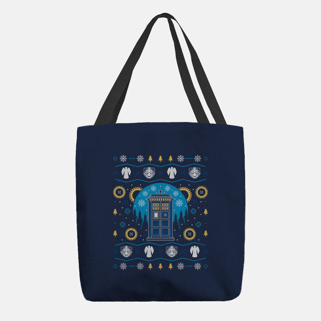 Time Ugly Sweater-None-Basic Tote-Bag-Logozaste