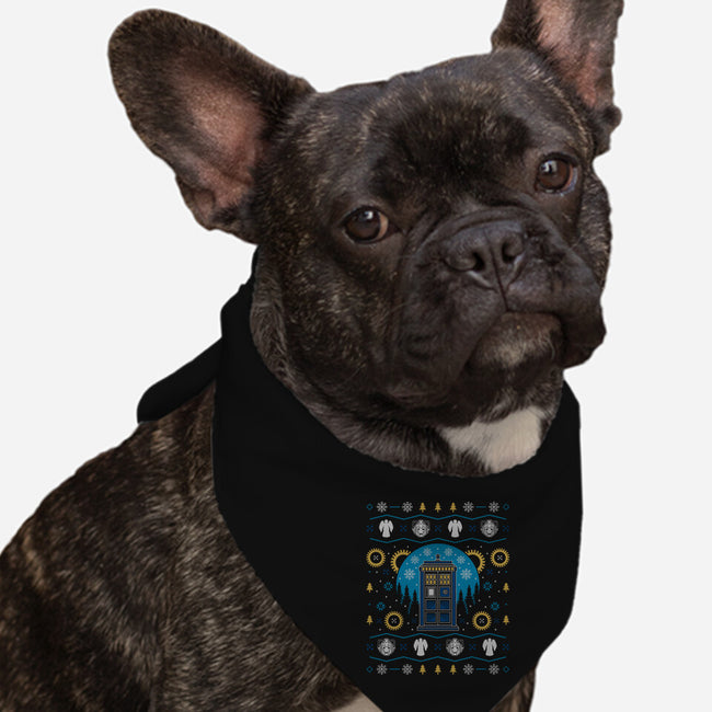 Time Ugly Sweater-Dog-Bandana-Pet Collar-Logozaste