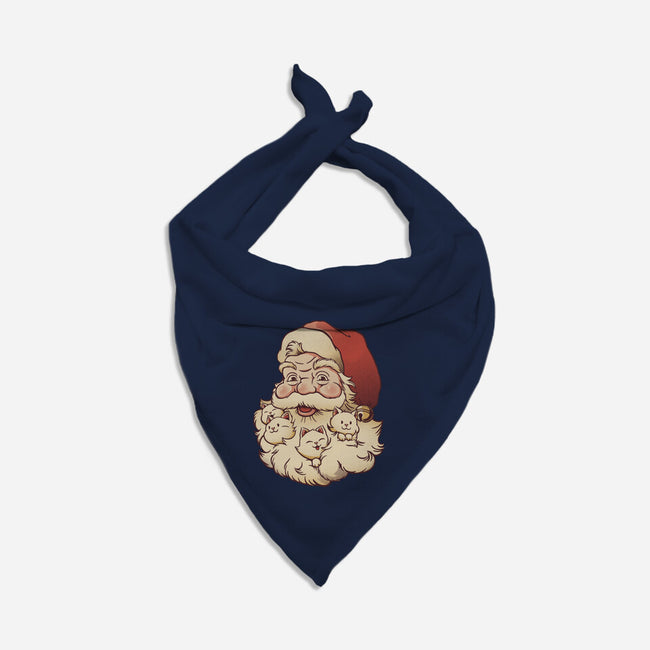 Santa Beard Full Of Cats-Cat-Bandana-Pet Collar-tobefonseca