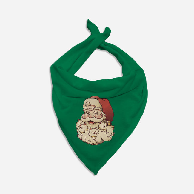 Santa Beard Full Of Cats-Dog-Bandana-Pet Collar-tobefonseca